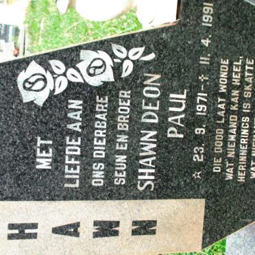 MAAS Shawn Deon Paul 1971-1991