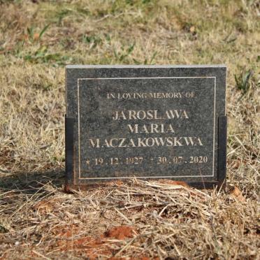 MACZAKOWSKWA Jaroslawa Maria 1927-2020