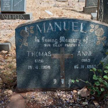 MANUEL Thomas -1958 &amp; Anne -1965