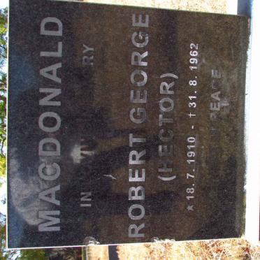 MACDONALD Robert George 1910-1962
