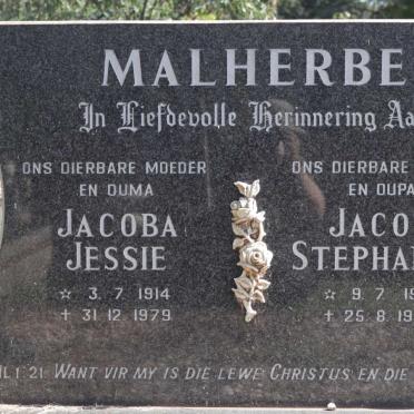 MALHERBE Jacob Stephanus 1912-1979 &amp; Jacoba Jessie 1914-1979