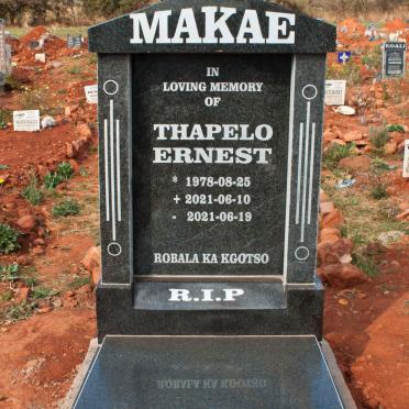 MAKAE Thapelo Ernest 1978-2021
