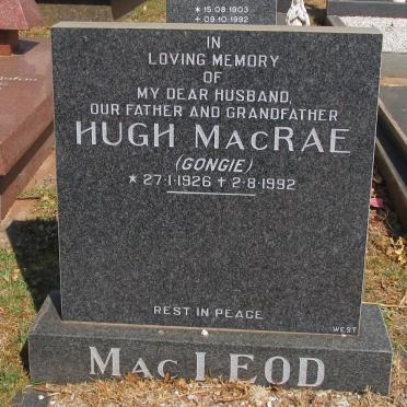 MacLEOD Hugh MacRae 1926-1992