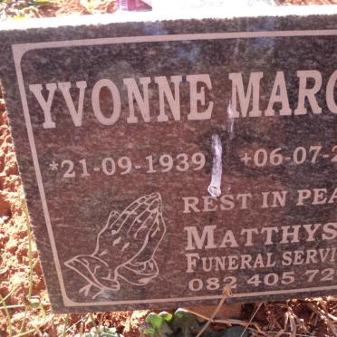 MARCUS Yvonne 1939-2021