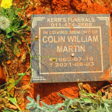 MARTIN Colin William 1963-2021