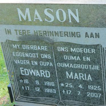 MASON Edward 1916-1983 &amp; Maria 1925-2007