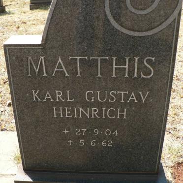 MATTHIS Karl Gustav Heinrich 1904-1962