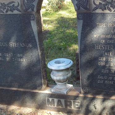 MARÉ Gerhardus Stefanus 1881-1963 &amp; Hester Maria ROOS 1888-1956