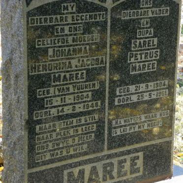 MAREE Sarel Petrus 1904-1951 &amp; Johanna Hendrina Jacoba VAN VUUREN 1904-1948