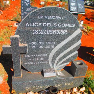 MARTINS Alice Deus Gomes 1923-2019