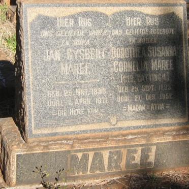 MAREE Jan Gysbert 1890-1971 &amp; Dorothea Susanna Cornelia HATTINGH 1893-1952