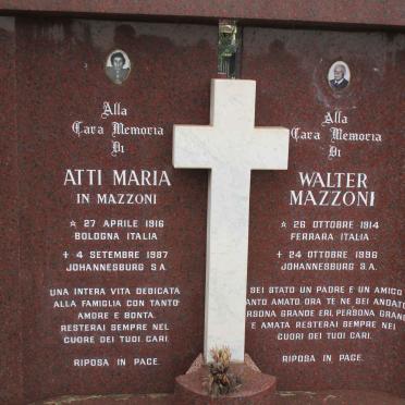 MAZZONI Walter 1914-1996 &amp; Atti Maria 1916-1987