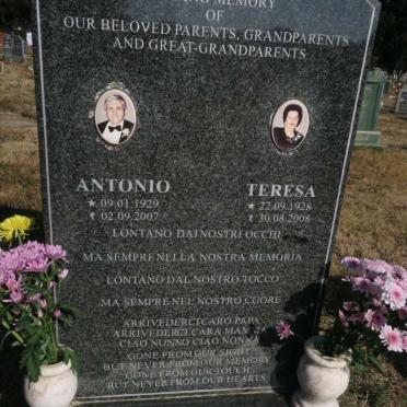 MASTELLONE Antonio 1929-2007 &amp; Teresa 1928-2008