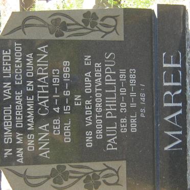 MAREE Paul Phillippus 1911-1983 &amp; Anna Catharina 1913-1969