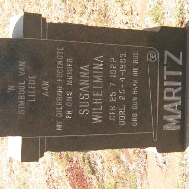 MARITZ Susanna Wilhelmina 1922-1963