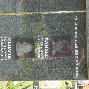 MARITZ Flippie 1921-2011 &amp; Babsie 1930-1995 :: SUTTON Natasha 1978-2009