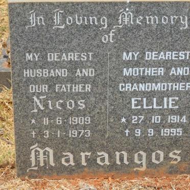 MARANGOS Nicos 1909-1973 &amp; Ellie 1914-1995