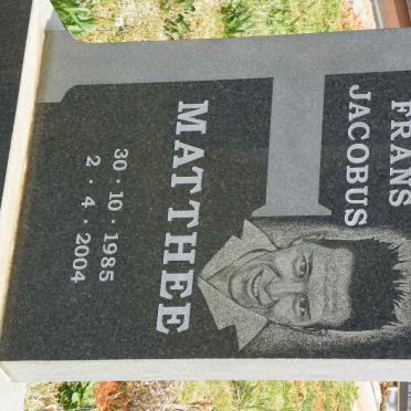 MATTHEE Frans Jacobus 1985-2004