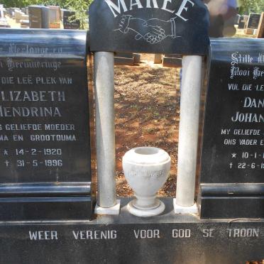 MAREE Daniel Johannes 1917-1973 &amp; Elizabeth Hendrina 1920-1996