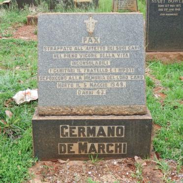 MARCHI Germano, de -1949