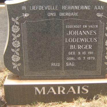 MARAIS Johannes Lodewicus Burger 1911-1979