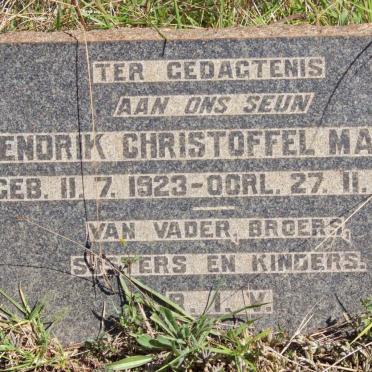 MARAIS Hendrik Christoffel 1923-1953