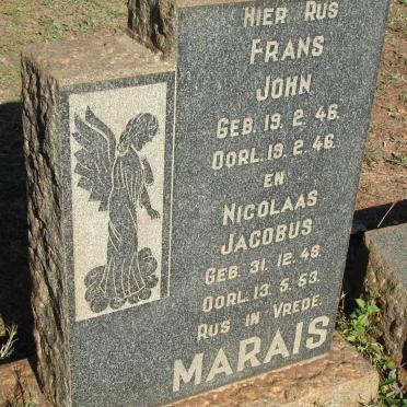 MARAIS Frans John 1946-1946 :: MARAIS Nicolaas Jacobus 1948-1953