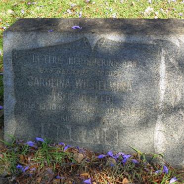 MARAIS Carolina Wilhelmina nee MULLER 1892-1958