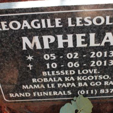MPHELA Keoagile Lesolang 2013-2013