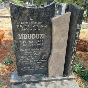 MTSHALI Mduduzi 1968-2012