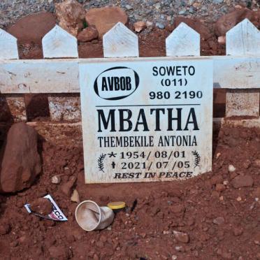 MBATHA Thembekile Antonia 1954-2021