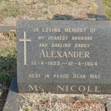 MCNICOLL Alexander 1923-1964