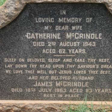 MCCRINDLE James -1963 &amp; Catherine -1943