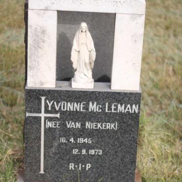 McLEMAN Yvonne nee VAN NIEKERK 1945-1973