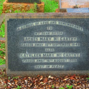 MCCARTHY Agnes Mary -1948 :: MCCARTHY Kathleen Mary -1968