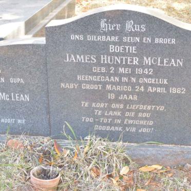 McLEAN James Hunter 1903-1984 &amp; Elizabeth du Toit HUGO 1905-1981