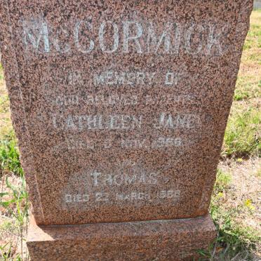 McCORMICK Thomas -1968 &amp; Catleen Jane -1966