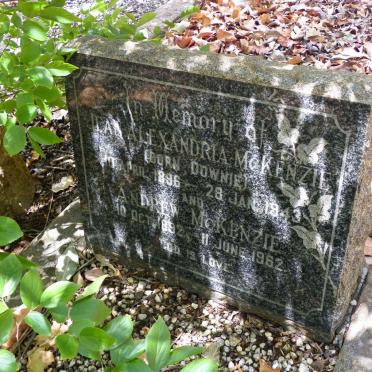 McKENZIE Andrew 1892-1962 &amp; Jean Alexandria DOWNIE 1896-1943