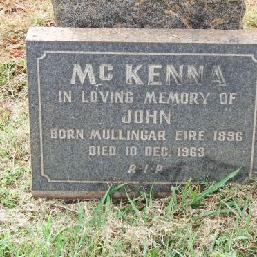 McKENNA John 1896-1963