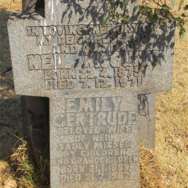 McGURK Neil 1875-1971 &amp; Emily Gertrude 1899-1982