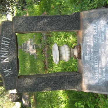 McKNIGHT Alfred 1893-1956 &amp; Hester Helena 1897-1964