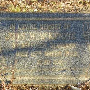 McKENZIE John M. -1948