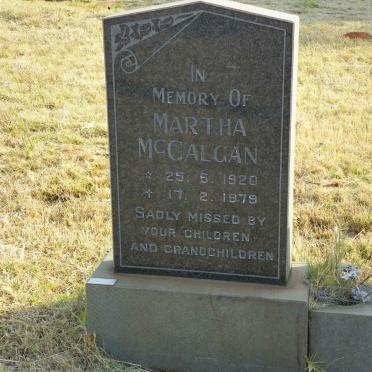 McCALGAN  Martha 1920-1979