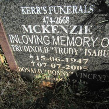 MCKENZIE Trudinold Isabue 1947-2005