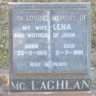 McLACHLAN Lena 1919-1961