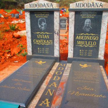 MDODANA Abednego Mbulelo 1959-2021 &amp; Vivian Cawekazi 1959-2021