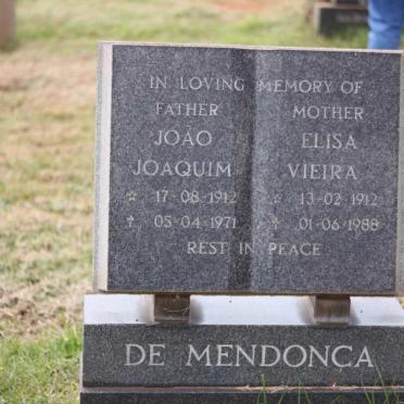 MENDONCA Joao Joaquim, de 1912-1971 &amp; Elisa Vieira 1912-1988
