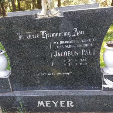 MEYER Jacobus Paul 1933-1981
