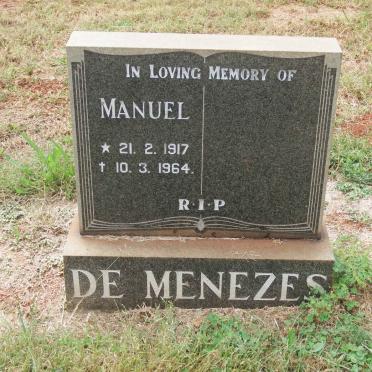 MENEZES Manuel, de 1917-1964