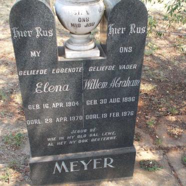 MEYER Willem Abraham 1896-1976 &amp; Elena 1904-1970